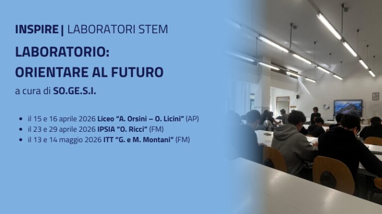 Scopri di più sull'articolo INSPIRE – Laboratorio “Orientare al futuro” a cura di SO.GE.S.I. : tra attitudini personali e professioni emergenti