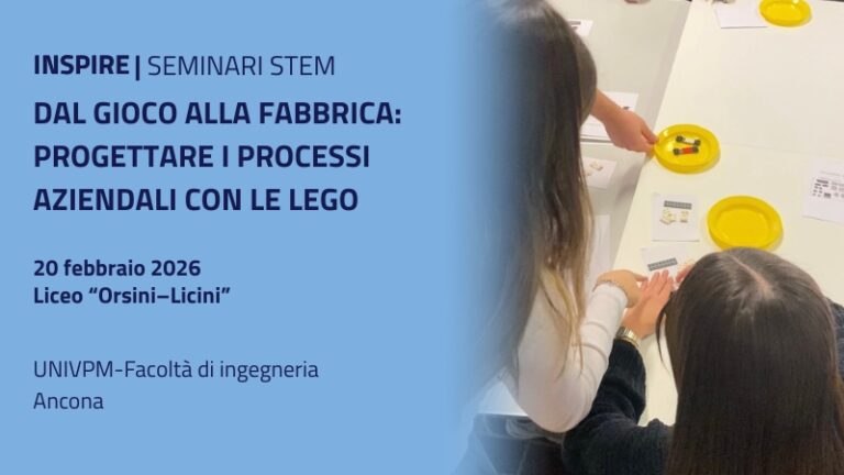 Scopri di più sull'articolo INSPIRE: “Dal gioco alla fabbrica: progettare i processi aziendali con le LEGO”. Un viaggio tra Lean Manufacturing, innovazione e Intelligenza Artificiale all’UNIVPM
